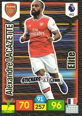 Sticker Alexandre Lacazette - English Premier League 2019-2020. Adrenalyn XL n. 442 - Panini