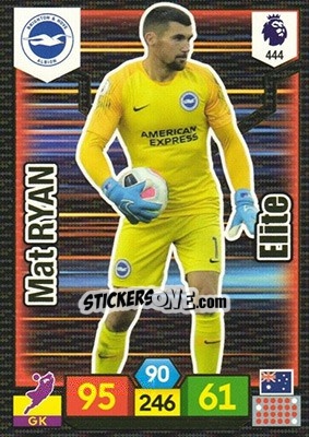 Sticker Mathew Ryan - English Premier League 2019-2020. Adrenalyn XL n. 444 - Panini