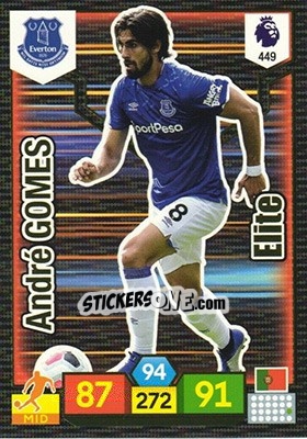 Sticker André Gomes - English Premier League 2019-2020. Adrenalyn XL n. 449 - Panini
