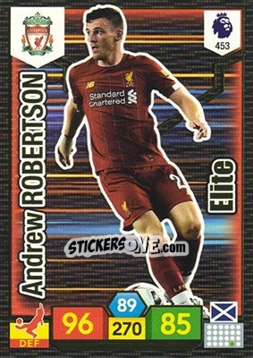 Sticker Andrew Robertson - English Premier League 2019-2020. Adrenalyn XL n. 453 - Panini
