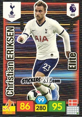 Sticker Christian Eriksen - English Premier League 2019-2020. Adrenalyn XL n. 460 - Panini