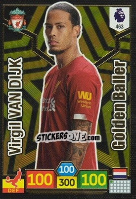 Sticker Virgil van Dijk - English Premier League 2019-2020. Adrenalyn XL n. 463 - Panini