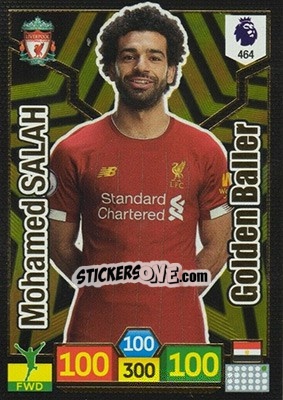 Sticker Mohamed Salah - English Premier League 2019-2020. Adrenalyn XL n. 464 - Panini