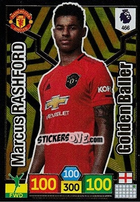 Sticker Marcus Rashford - English Premier League 2019-2020. Adrenalyn XL n. 466 - Panini