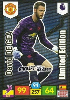 Sticker David De Gea - English Premier League 2019-2020. Adrenalyn XL n. LE-DDG - Panini