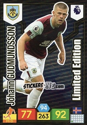Sticker Jóhann Gudmundsson - English Premier League 2019-2020. Adrenalyn XL - Panini