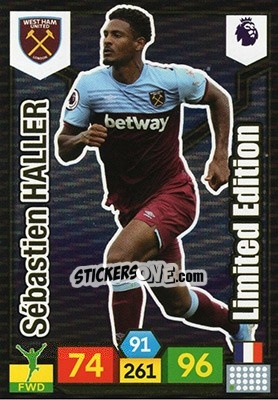 Figurina Sébastian Haller - English Premier League 2019-2020. Adrenalyn XL - Panini