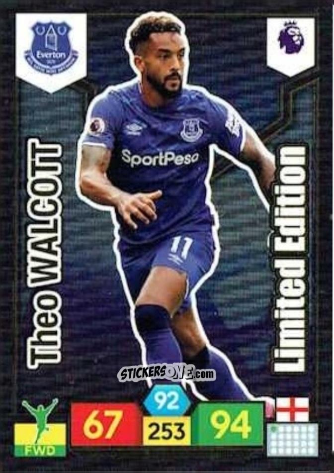 Figurina Theo Walcott - English Premier League 2019-2020. Adrenalyn XL n. LE-TW - Panini