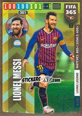 Sticker Lionel Messi - FIFA 365: 2019-2020. Adrenalyn XL n. 2 - Panini