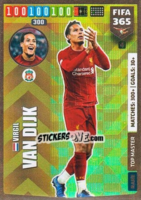 Sticker Virgil van Dijk - FIFA 365: 2019-2020. Adrenalyn XL n. 4 - Panini