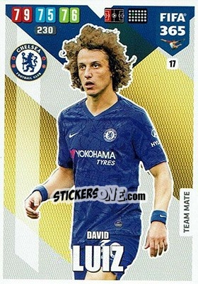 Sticker David Luiz - FIFA 365: 2019-2020. Adrenalyn XL n. 17 - Panini