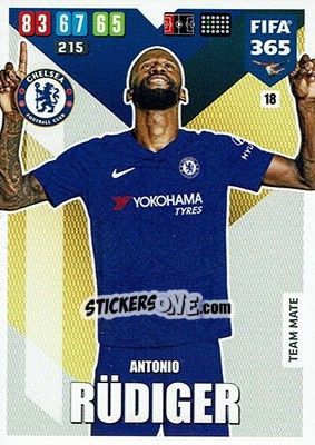 Sticker Antonio Rüdiger - FIFA 365: 2019-2020. Adrenalyn XL n. 18 - Panini