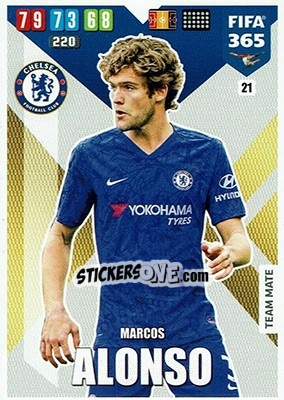 Sticker Marcos Alonso - FIFA 365: 2019-2020. Adrenalyn XL n. 21 - Panini