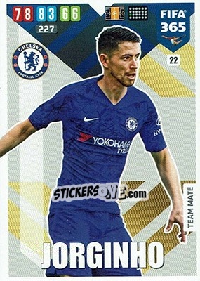 Sticker Jorginho - FIFA 365: 2019-2020. Adrenalyn XL n. 22 - Panini