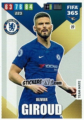 Sticker Olivier Giroud - FIFA 365: 2019-2020. Adrenalyn XL n. 27 - Panini