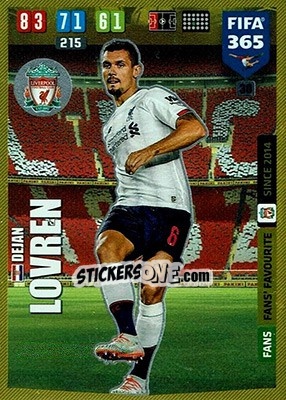 Sticker Dejan Lovren - FIFA 365: 2019-2020. Adrenalyn XL n. 30 - Panini