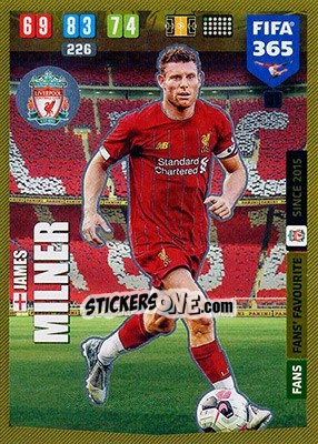 Sticker James Milner - FIFA 365: 2019-2020. Adrenalyn XL n. 31 - Panini