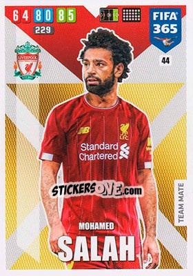 Sticker Mohamed Salah - FIFA 365: 2019-2020. Adrenalyn XL n. 44 - Panini