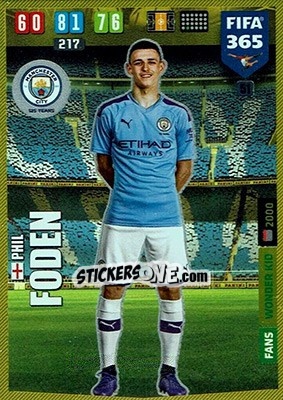 Sticker Phil Foden - FIFA 365: 2019-2020. Adrenalyn XL - Panini