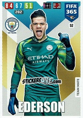 Sticker Ederson - FIFA 365: 2019-2020. Adrenalyn XL n. 52 - Panini