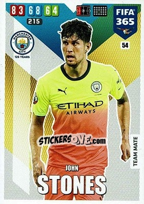 Sticker John Stones - FIFA 365: 2019-2020. Adrenalyn XL - Panini