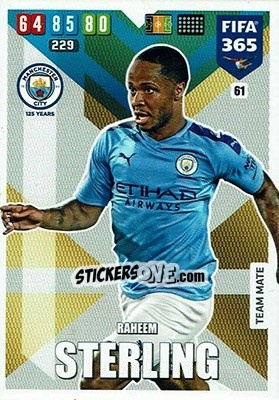 Sticker Raheem Sterling - FIFA 365: 2019-2020. Adrenalyn XL n. 61 - Panini