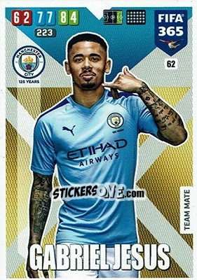 Sticker Gabriel Jesús - FIFA 365: 2019-2020. Adrenalyn XL n. 62 - Panini
