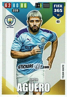 Sticker Sergio Agüero - FIFA 365: 2019-2020. Adrenalyn XL - Panini