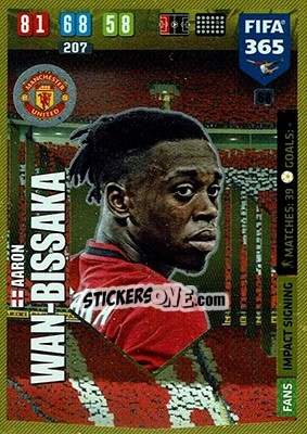 Sticker Aaron Wan-Bissaka - FIFA 365: 2019-2020. Adrenalyn XL n. 68 - Panini