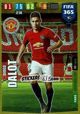 Sticker Diogo Dalot - FIFA 365: 2019-2020. Adrenalyn XL n. 69 - Panini