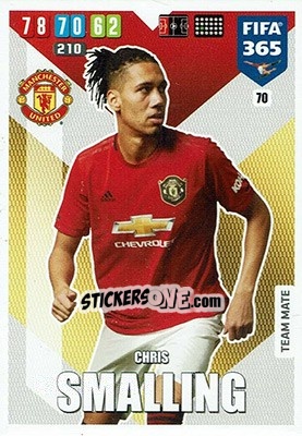 Sticker Chris Smalling - FIFA 365: 2019-2020. Adrenalyn XL n. 70 - Panini