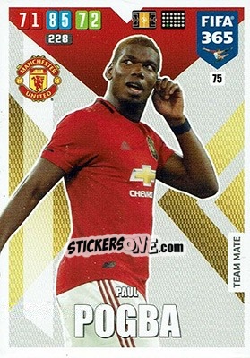 Sticker Paul Pogba - FIFA 365: 2019-2020. Adrenalyn XL n. 75 - Panini