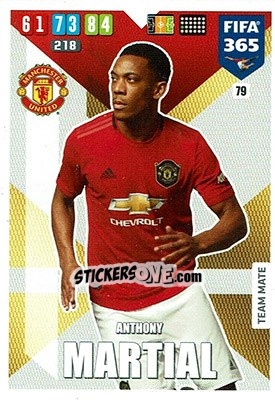Sticker Anthony Martial - FIFA 365: 2019-2020. Adrenalyn XL n. 79 - Panini