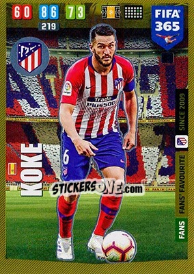 Figurina Koke - FIFA 365: 2019-2020. Adrenalyn XL - Panini