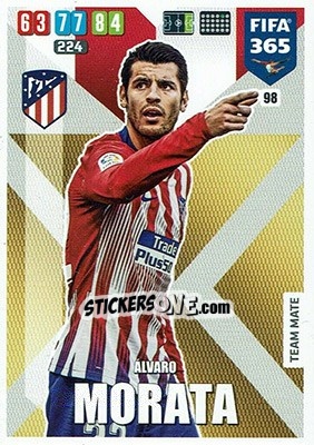 Sticker Álvaro Morata - FIFA 365: 2019-2020. Adrenalyn XL n. 98 - Panini