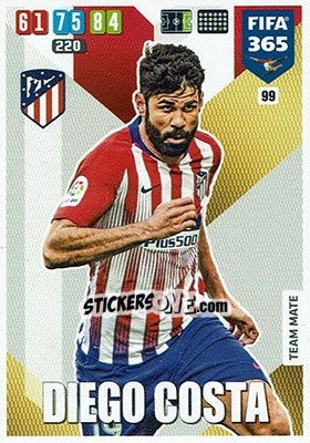 Sticker Diego Costa - FIFA 365: 2019-2020. Adrenalyn XL n. 99 - Panini