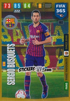 Sticker Sergio Busquets - FIFA 365: 2019-2020. Adrenalyn XL - Panini