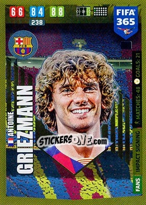 Sticker Antoine Griezmann - FIFA 365: 2019-2020. Adrenalyn XL n. 104 - Panini