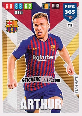 Sticker Arthur - FIFA 365: 2019-2020. Adrenalyn XL n. 111 - Panini