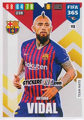 Sticker Arturo Vidal - FIFA 365: 2019-2020. Adrenalyn XL n. 113 - Panini