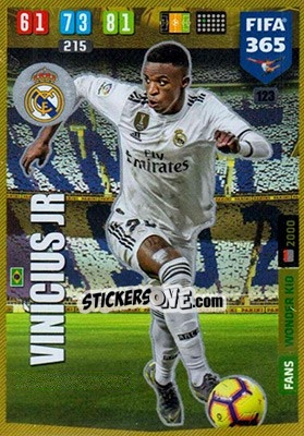Sticker Vinicius Jr - FIFA 365: 2019-2020. Adrenalyn XL n. 123 - Panini