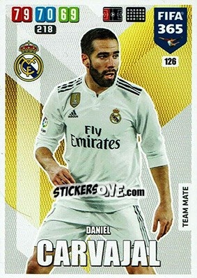 Sticker Daniel Carvajal - FIFA 365: 2019-2020. Adrenalyn XL n. 126 - Panini
