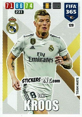 Sticker Toni Kroos - FIFA 365: 2019-2020. Adrenalyn XL n. 129 - Panini