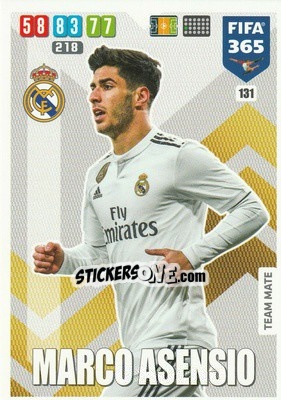 Sticker Marco Asensio - FIFA 365: 2019-2020. Adrenalyn XL n. 131 - Panini
