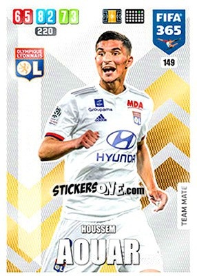 Sticker Houssem Aouar - FIFA 365: 2019-2020. Adrenalyn XL n. 149 - Panini
