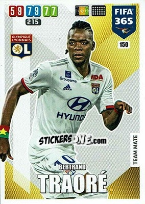Sticker Bertrand Traoré - FIFA 365: 2019-2020. Adrenalyn XL n. 150 - Panini