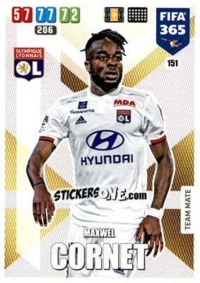 Sticker Maxwel Cornet - FIFA 365: 2019-2020. Adrenalyn XL n. 151 - Panini