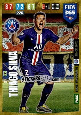 Sticker Thiago Silva - FIFA 365: 2019-2020. Adrenalyn XL n. 155 - Panini