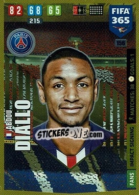 Sticker Abdou Diallo - FIFA 365: 2019-2020. Adrenalyn XL n. 156 - Panini