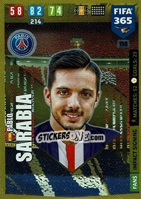 Sticker Pablo Sarabia - FIFA 365: 2019-2020. Adrenalyn XL n. 158 - Panini